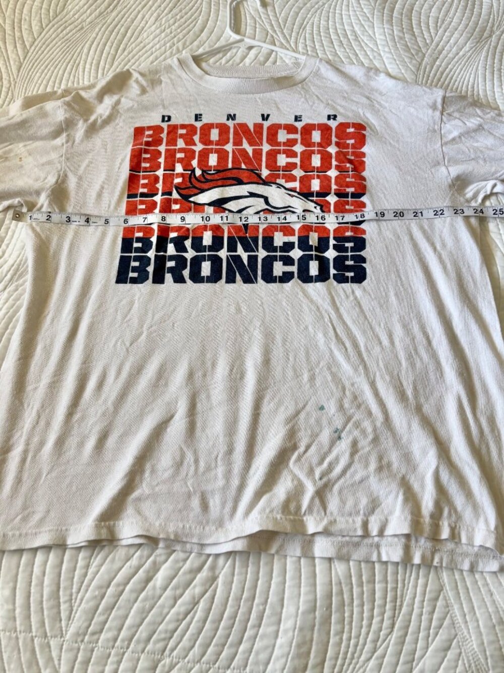 Men’s Denver Broncos NFL Long Sleeve Graphic T-Shirt White XL Majestic - Picture 5 of 6